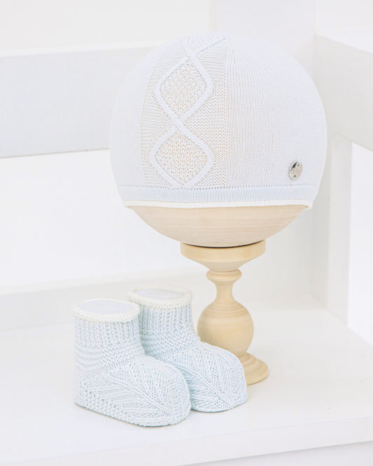 Set Neonato Cappellino e Scarpine 100% cotone