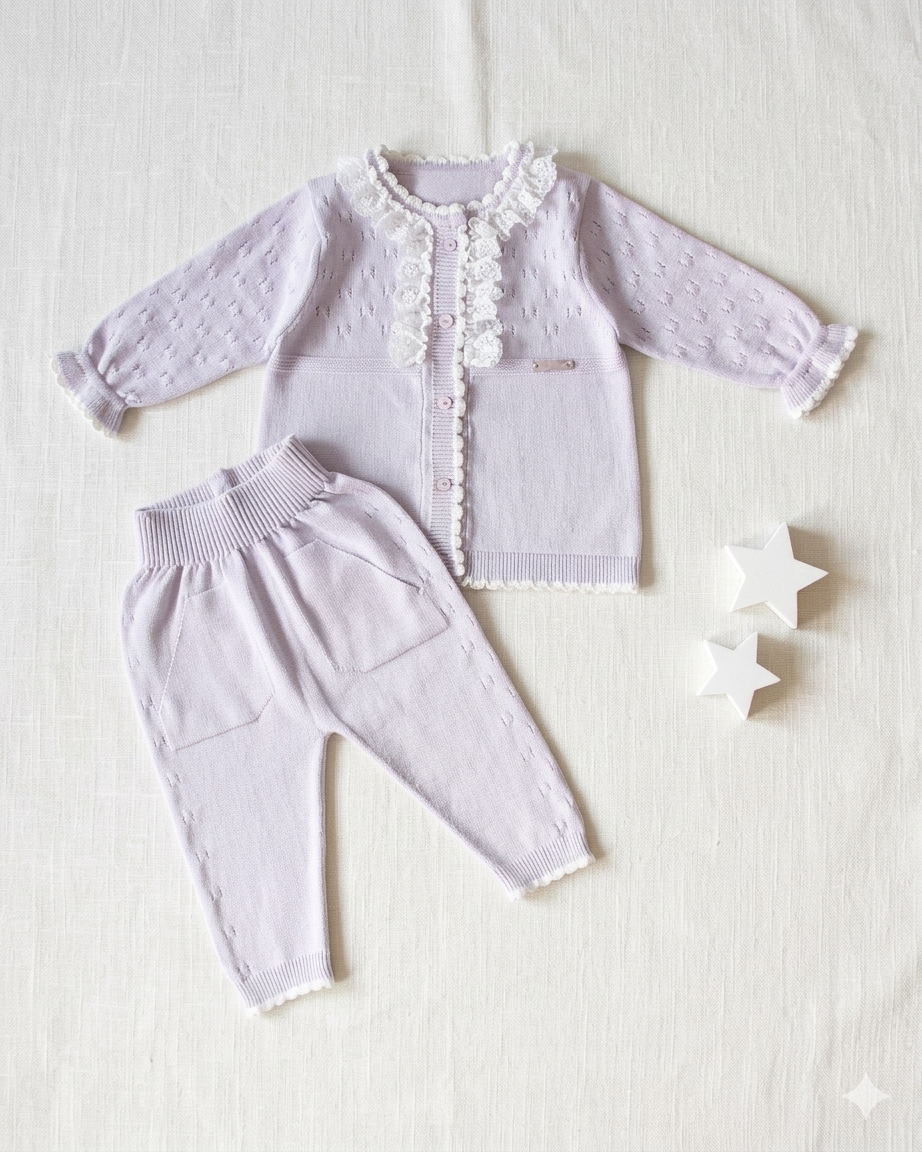 Completo neonata 100% cotone - 2 Pezzi