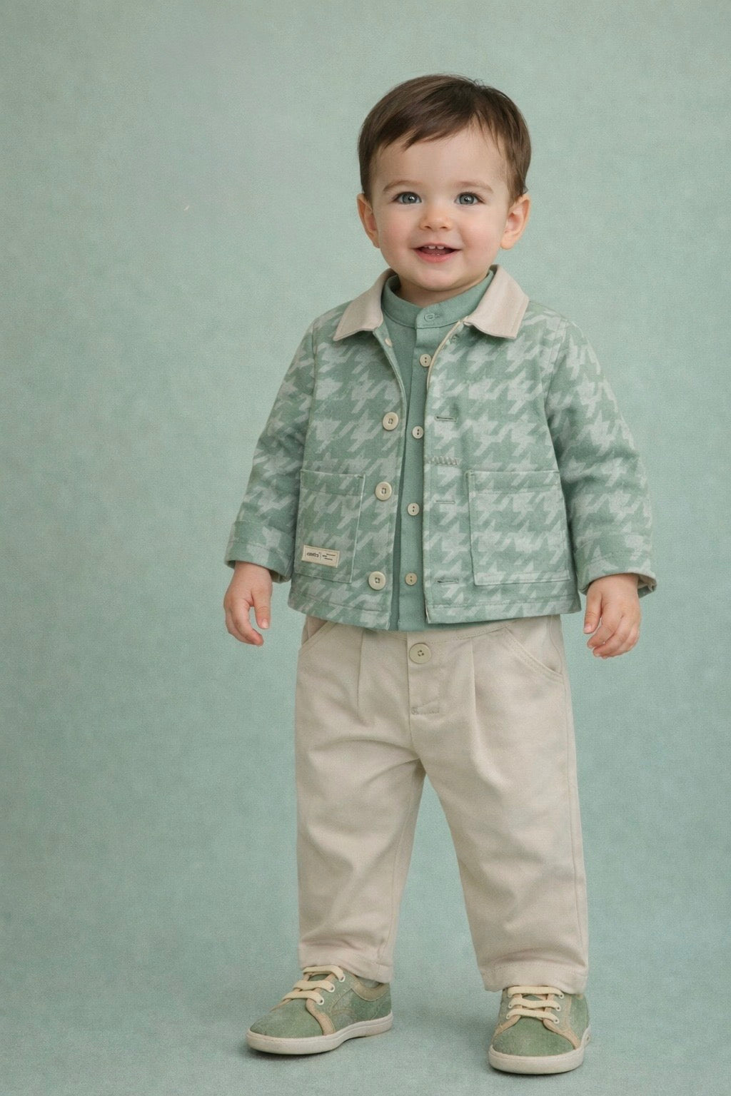 Completo neonato 4 pezzi con scarpette