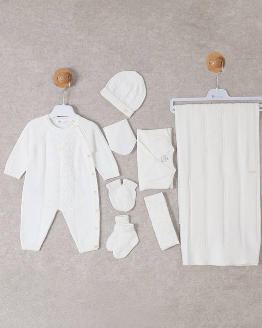 Set nascita neonato in maglia – 8 pezzi - Eleganza e comfort