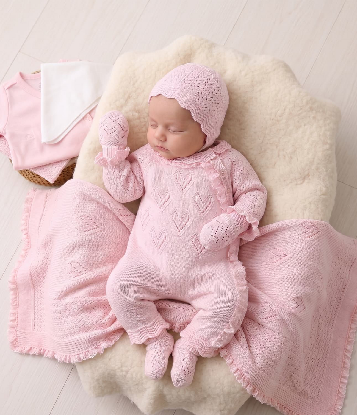 Corredino Nascita Neonata 8 Pezzi 100% Cotone