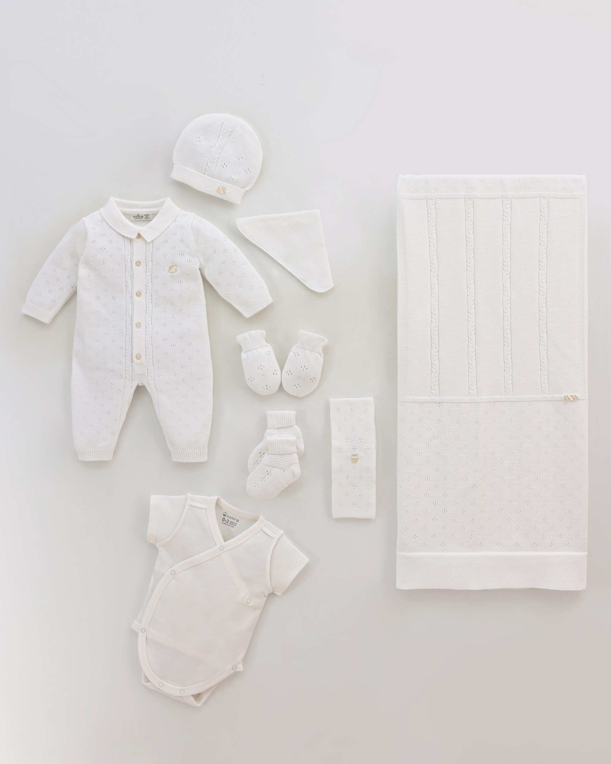 Corredino Nascita Neonato 8 Pezzi 100% Cotone
