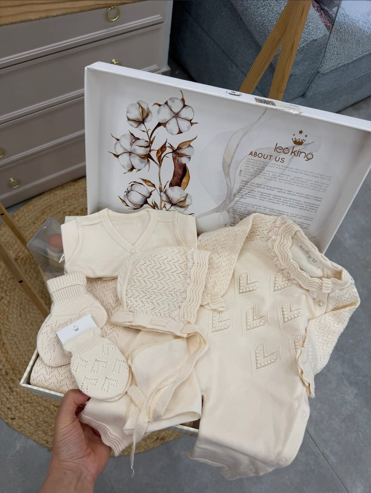 Corredino Nascita Neonata 8 pezzi 100% Cotone