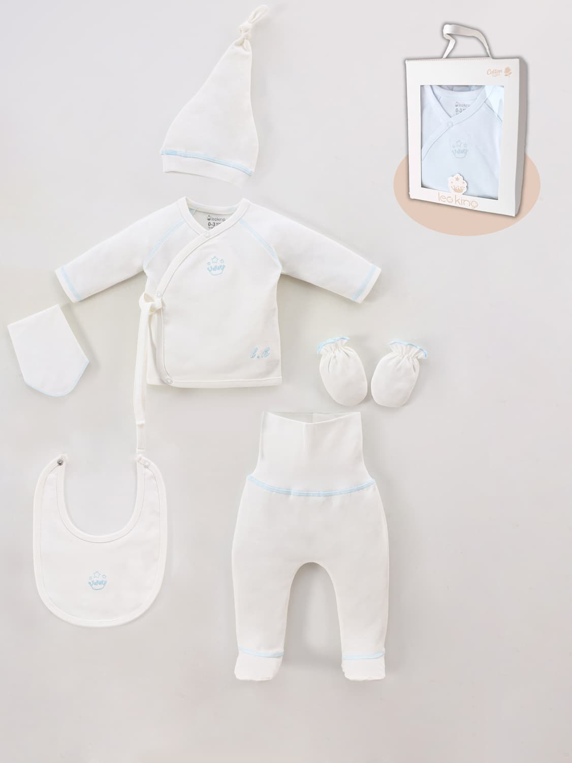 Corredino Nascita Neonato 6 Pezzi 100% Cotone