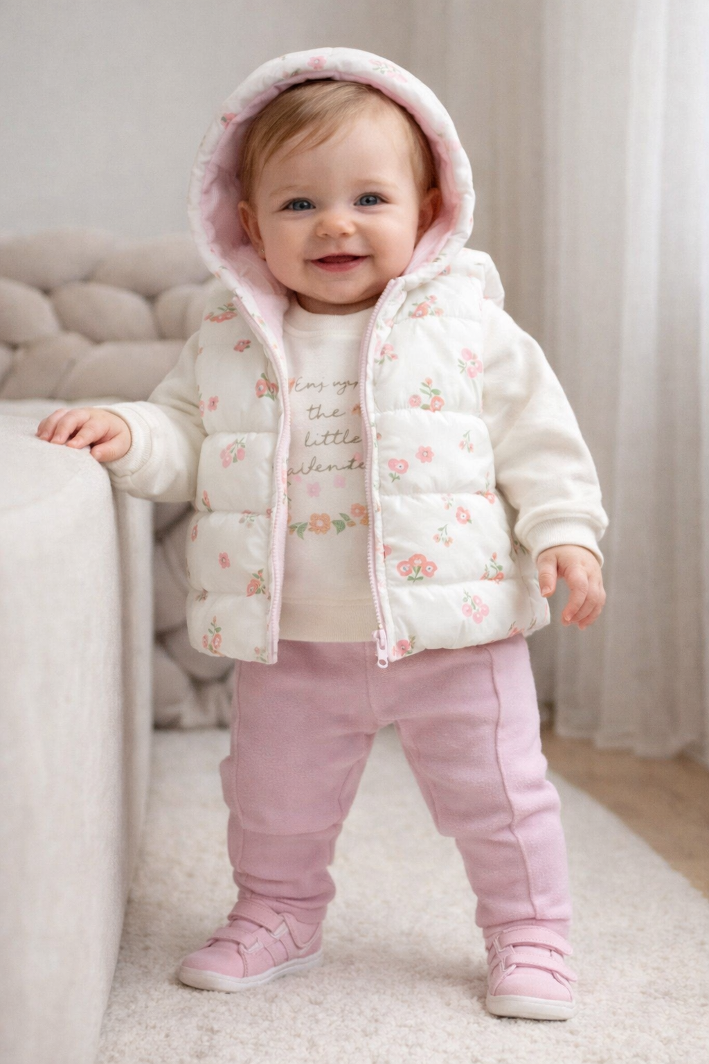 Completo neonata 3 pezzi con gilet imbottito - MiniMe- color