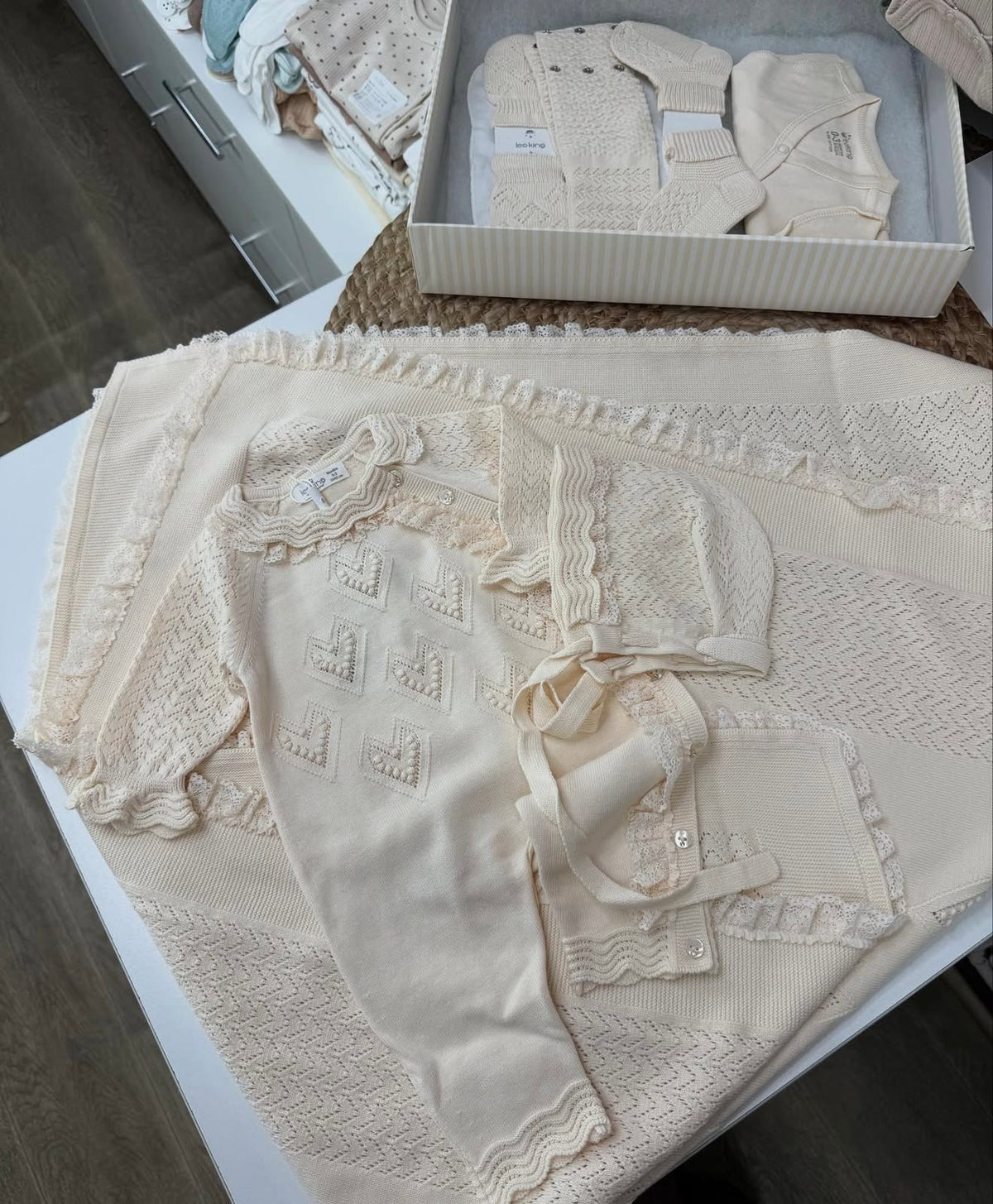 Corredino Nascita Neonata 8 pezzi 100% Cotone