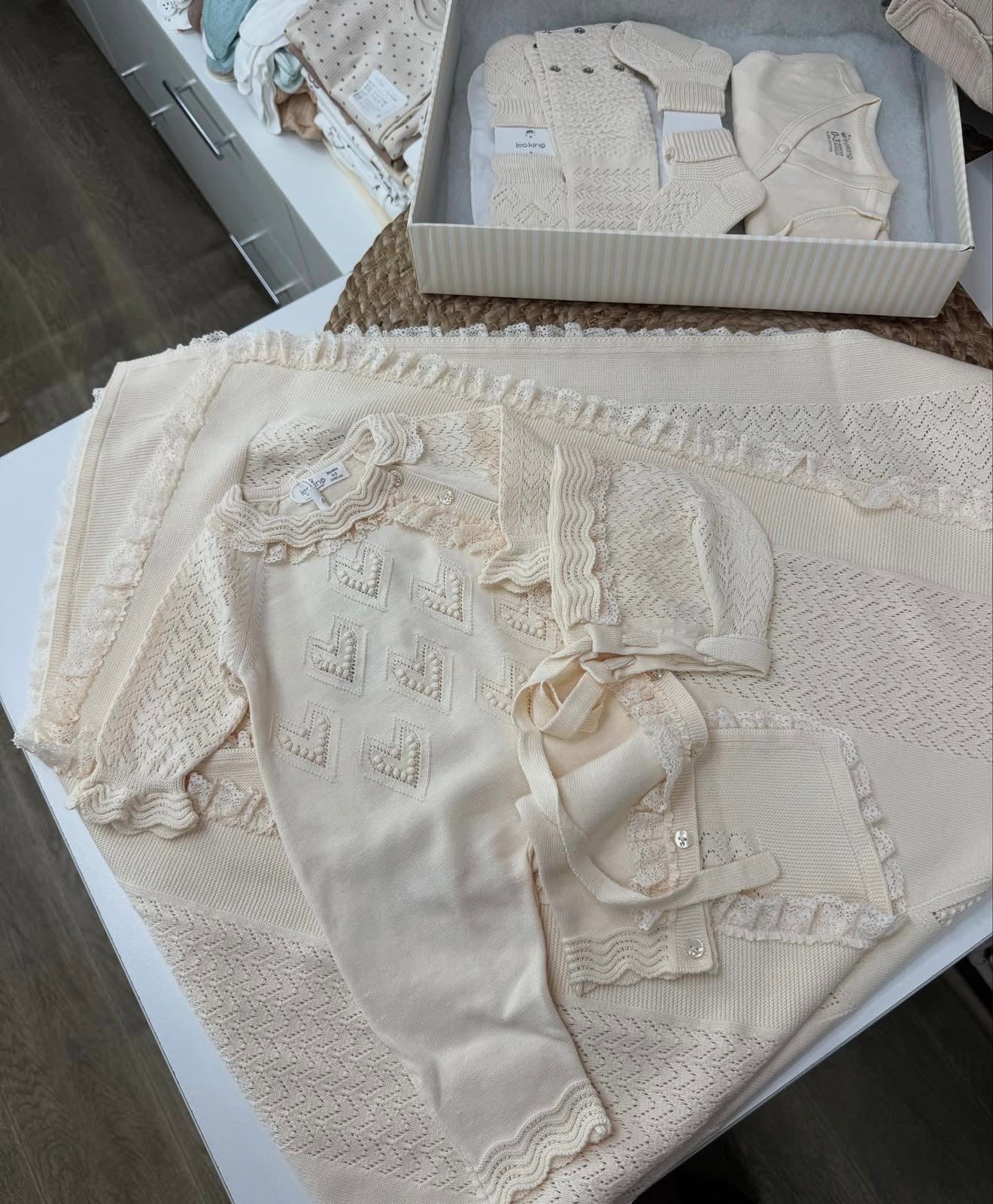 Corredino Nascita Neonata 8 pezzi 100% Cotone