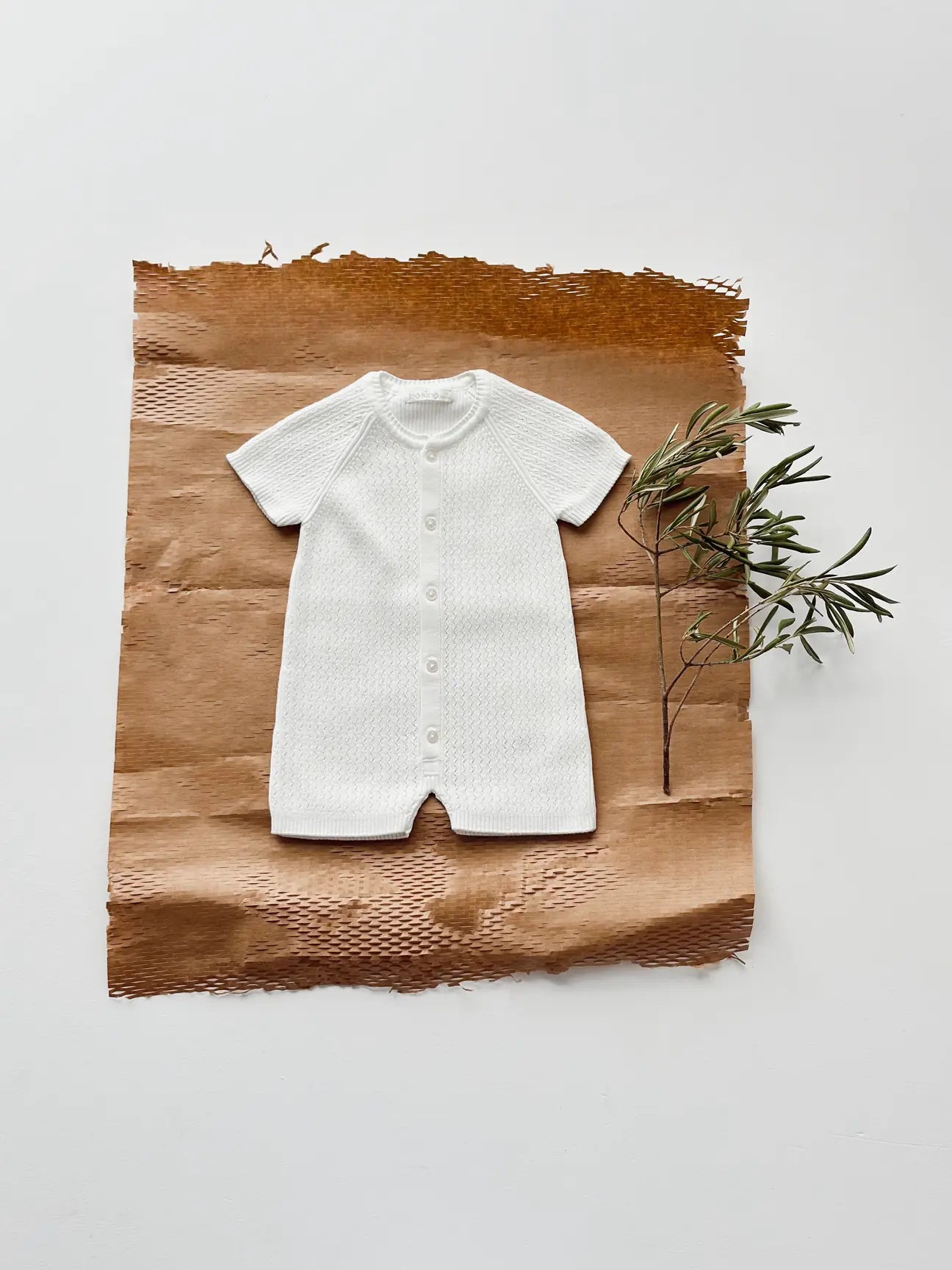 Summer cotton knitted baby romper