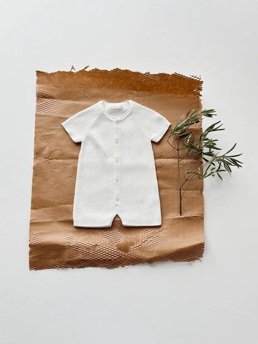 Tutina estiva in cotone per neonato/a