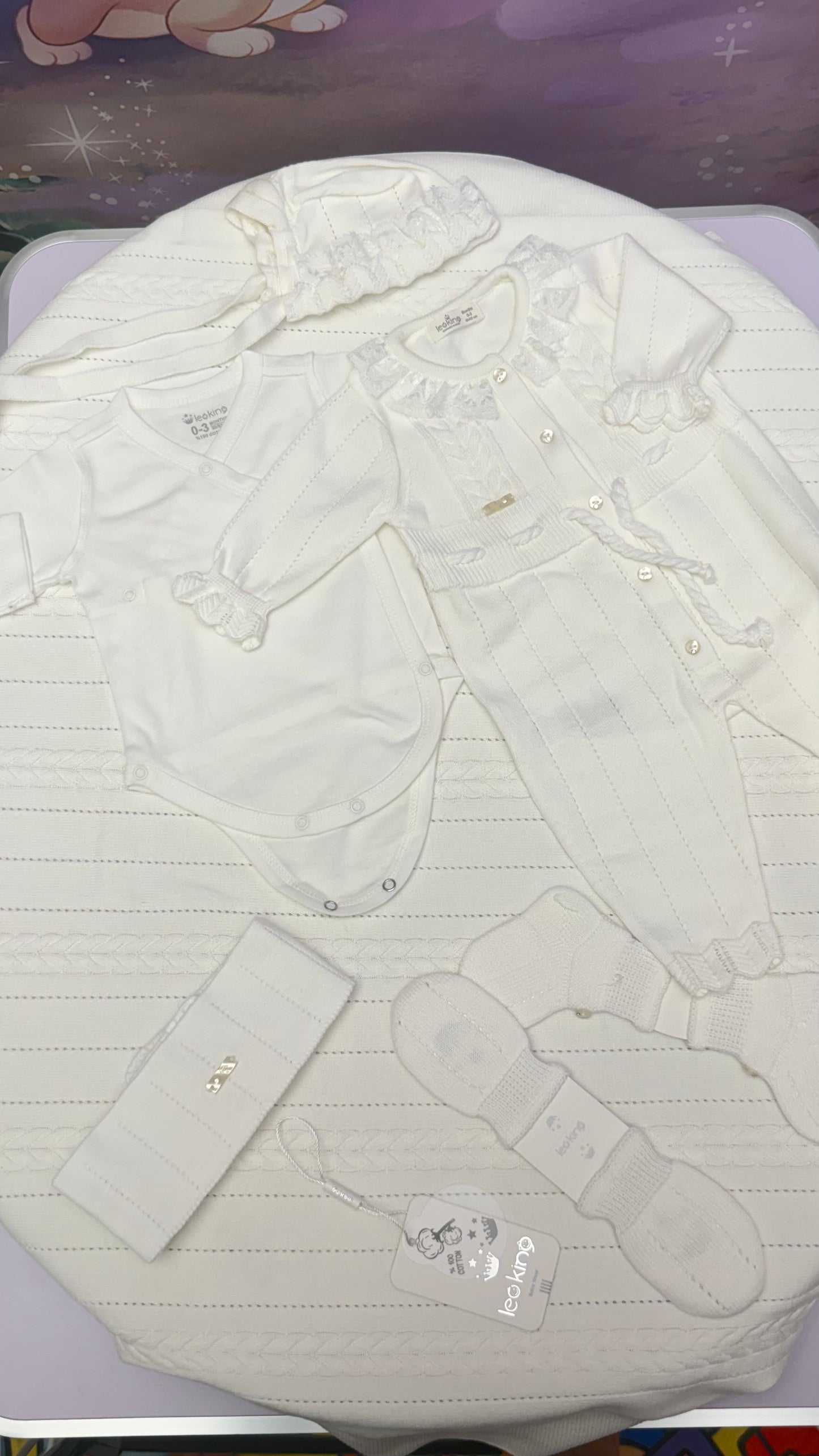 Corredino Nascita Neonata 8 Pezzi 100% Cotone