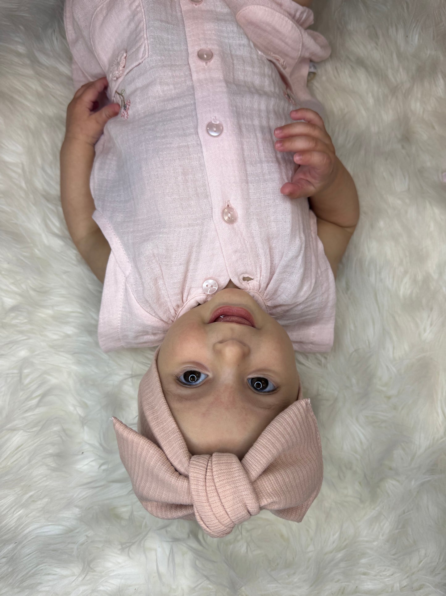 Fascia capelli nodo regolabile 100% cotone – Stile per la tua bambina