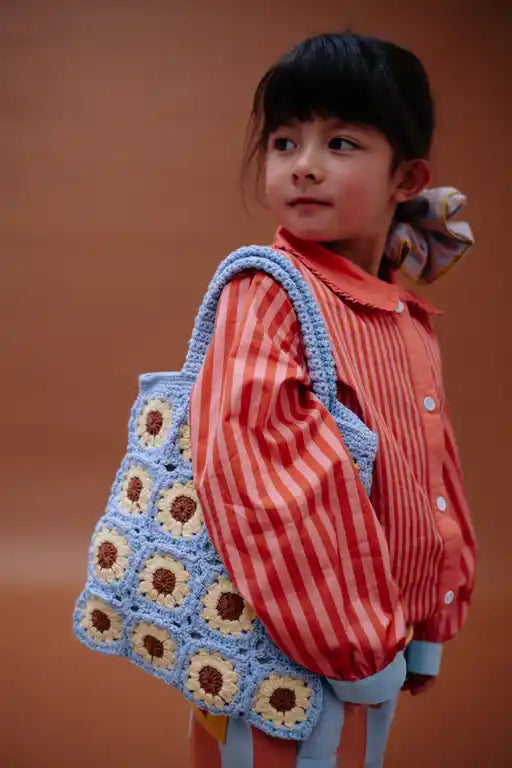 Borsa all’Uncinetto Floreale per Donna e Bambina
