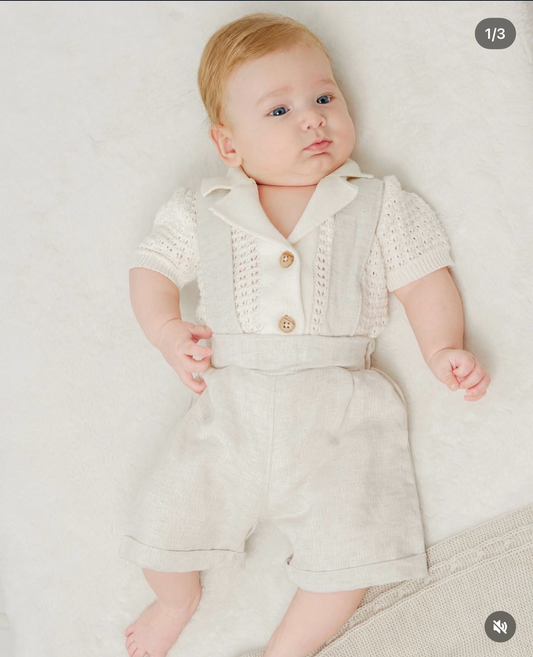 Completo Elegante Neonato 100% Cotone