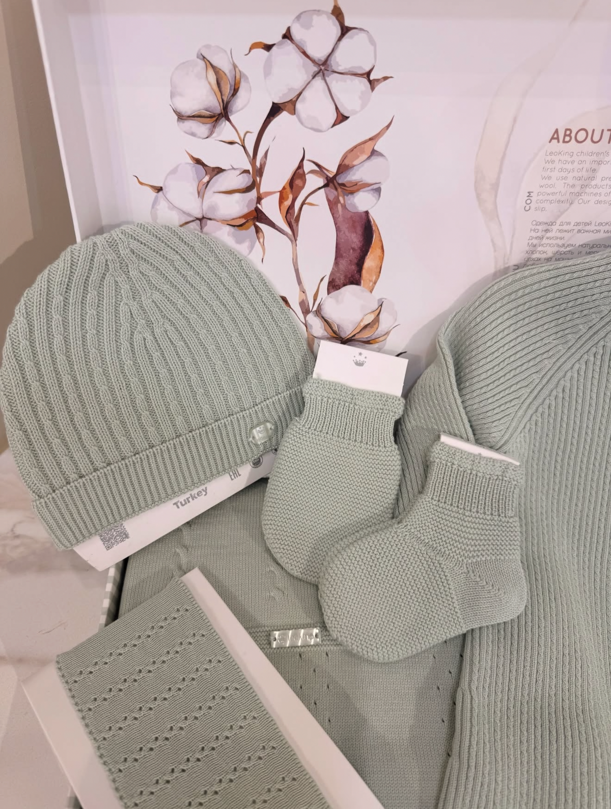 Corredino Nascita Unisex 8 Pezzi 100% Caldo Cotone