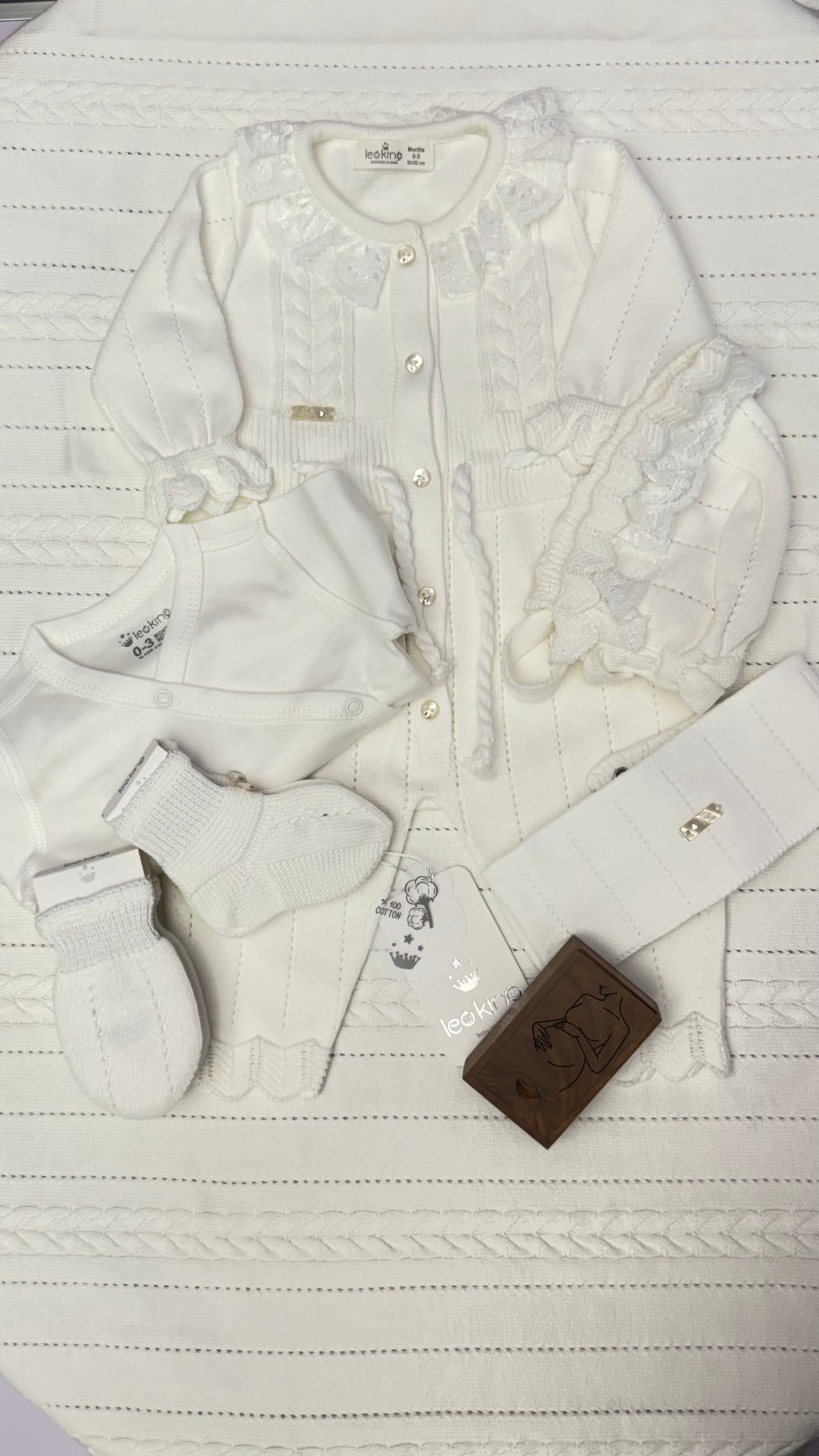 Corredino Nascita Neonata 8 Pezzi 100% Cotone