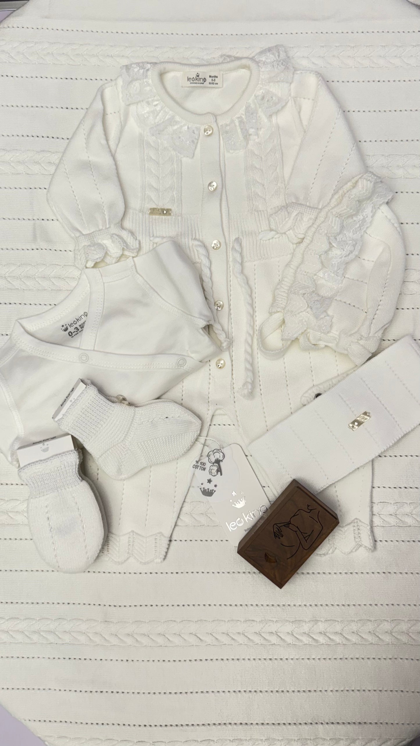 Corredino Nascita Neonata 8 Pezzi 100% Cotone