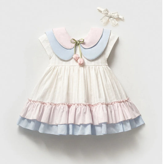 Abito Neonata con Fascetta 100% Cotone