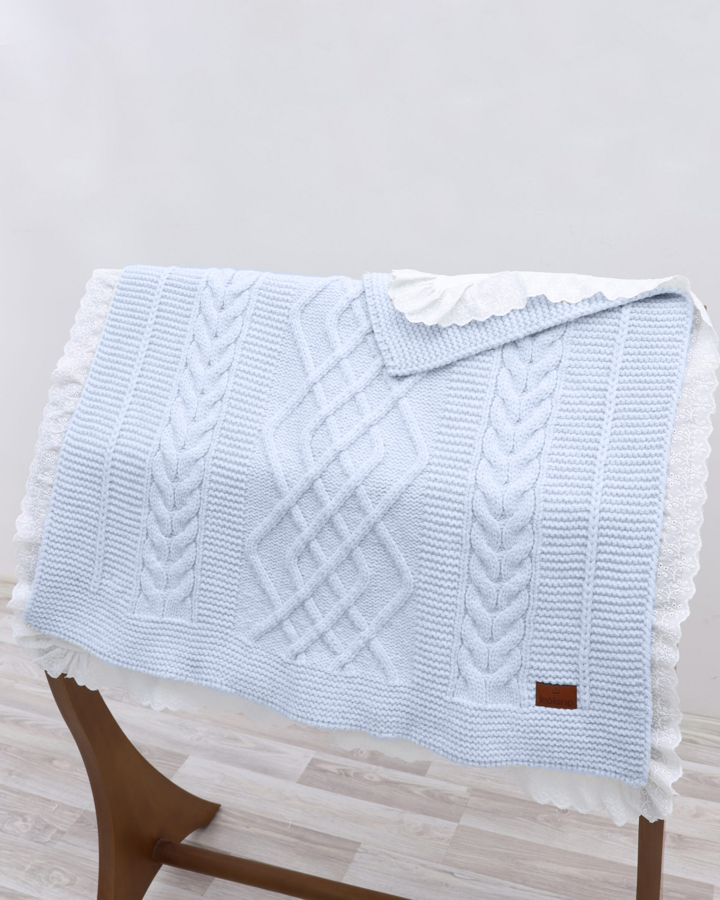 Coperta Neonato In Lana Merino Con Sottocoperta Imbottita