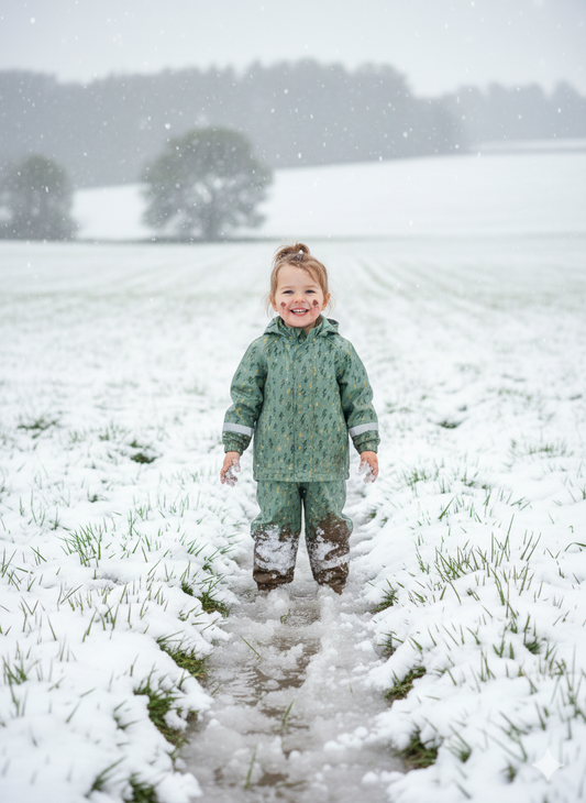 Completo impermeabile Fulmine Verde + sacca coordinata - MiniMe- color