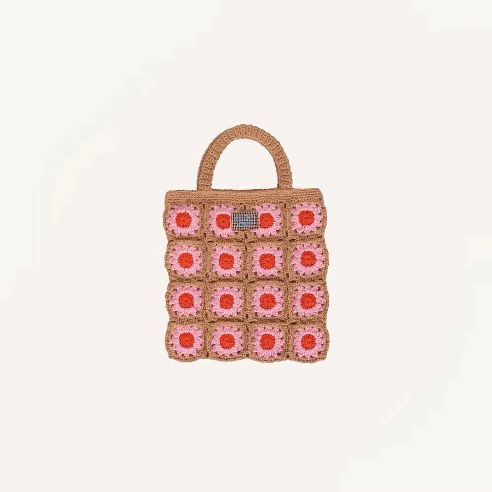 Borsa All’Uncinetto Floreale per Donna e Bambina