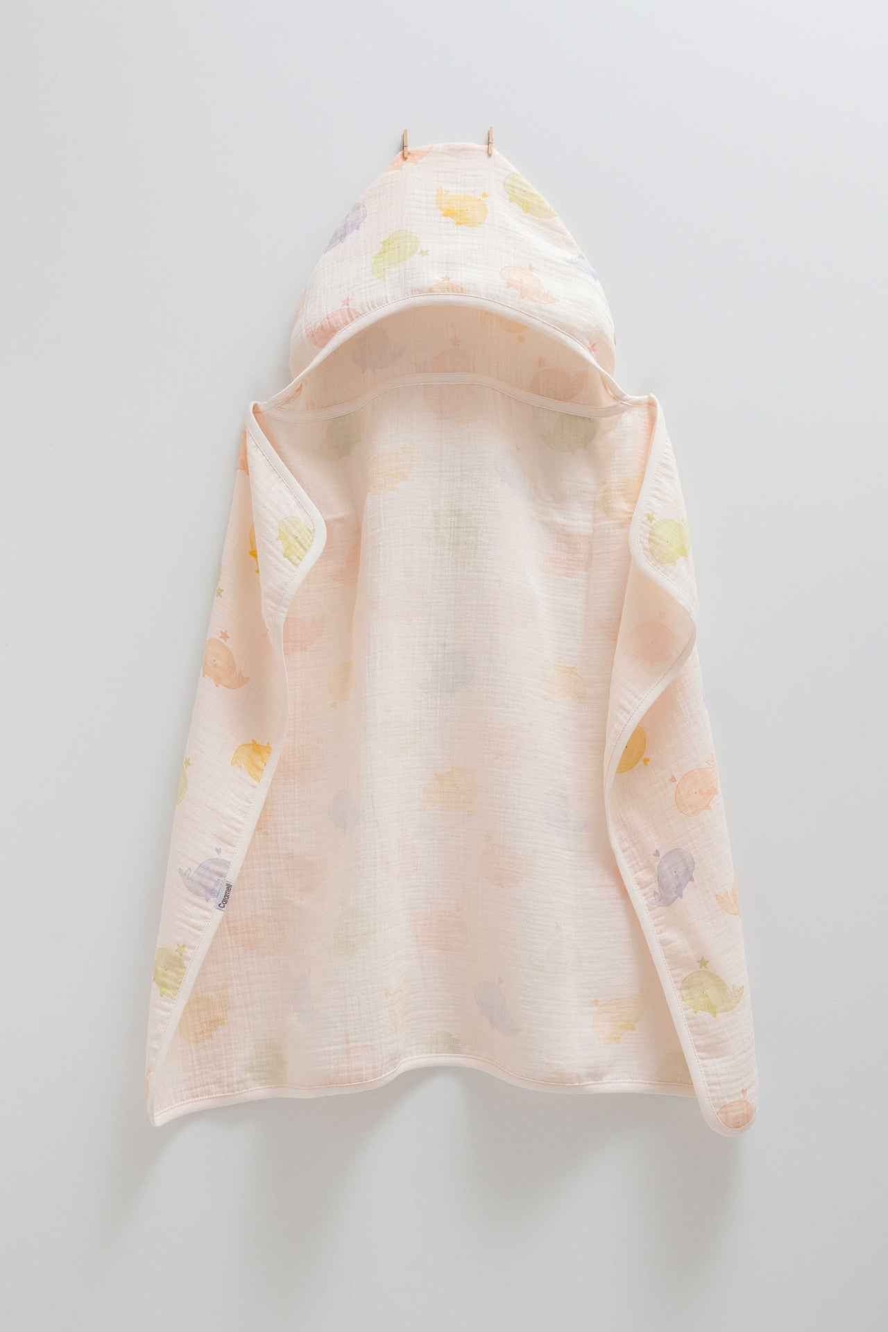 Asciugamano Con Cappuccio 100% mussola di cotone