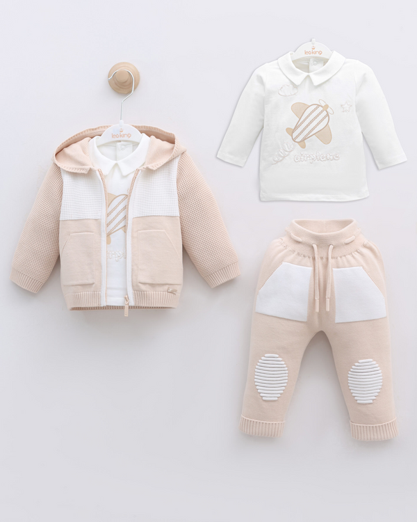 Completo Tuta Neonato 3 Pezzi 100% Cotone