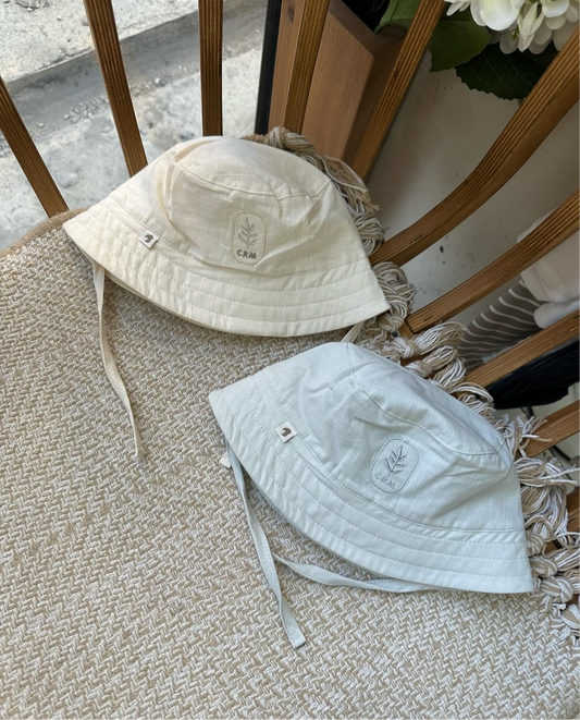 Cappellino Bucket neonato- Colore beige chiaro