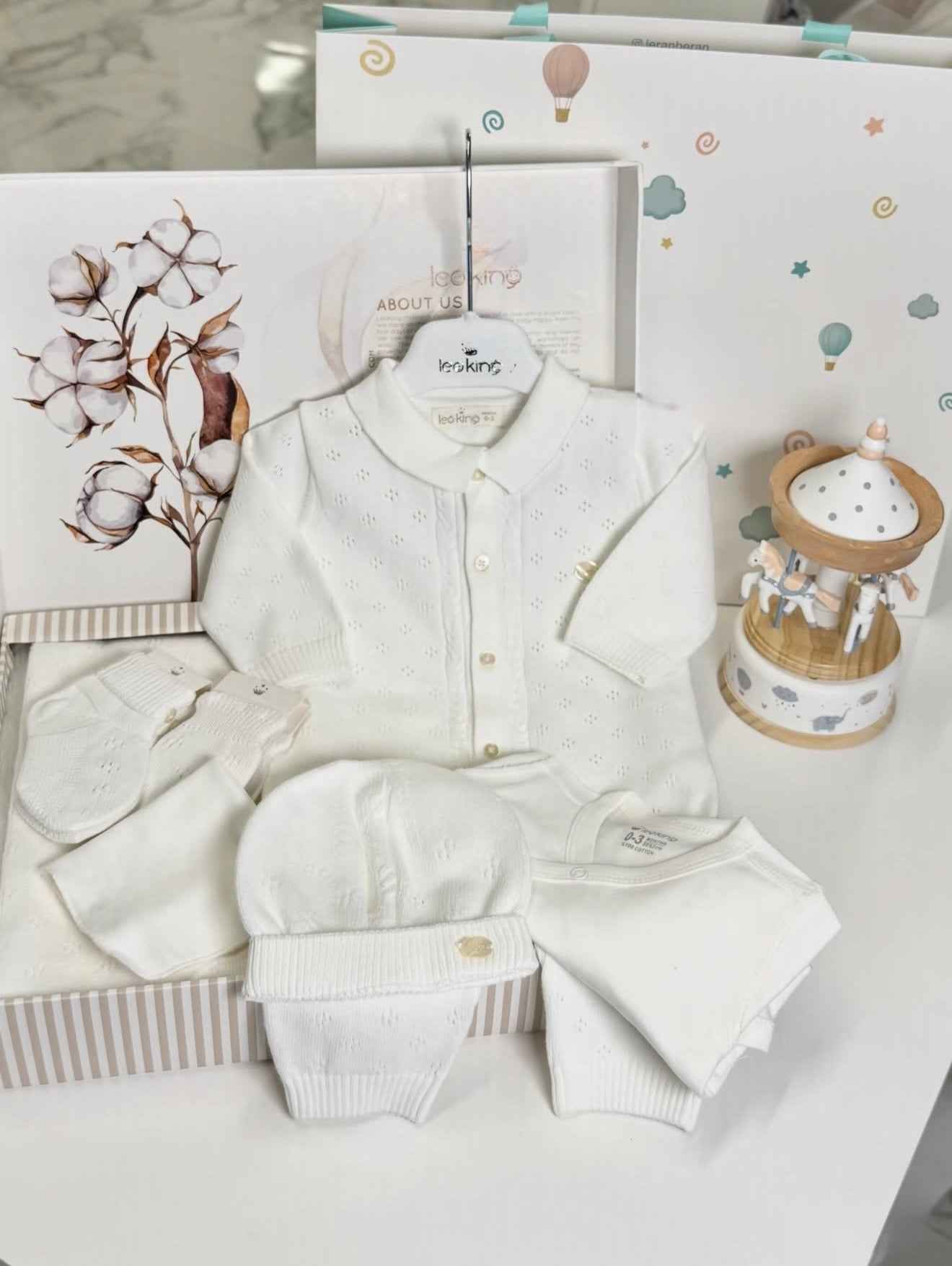 Corredino Nascita Neonato 8 Pezzi 100% Cotone