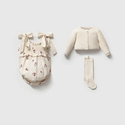 Set Neonata 3 Pezzi 100% Cotone