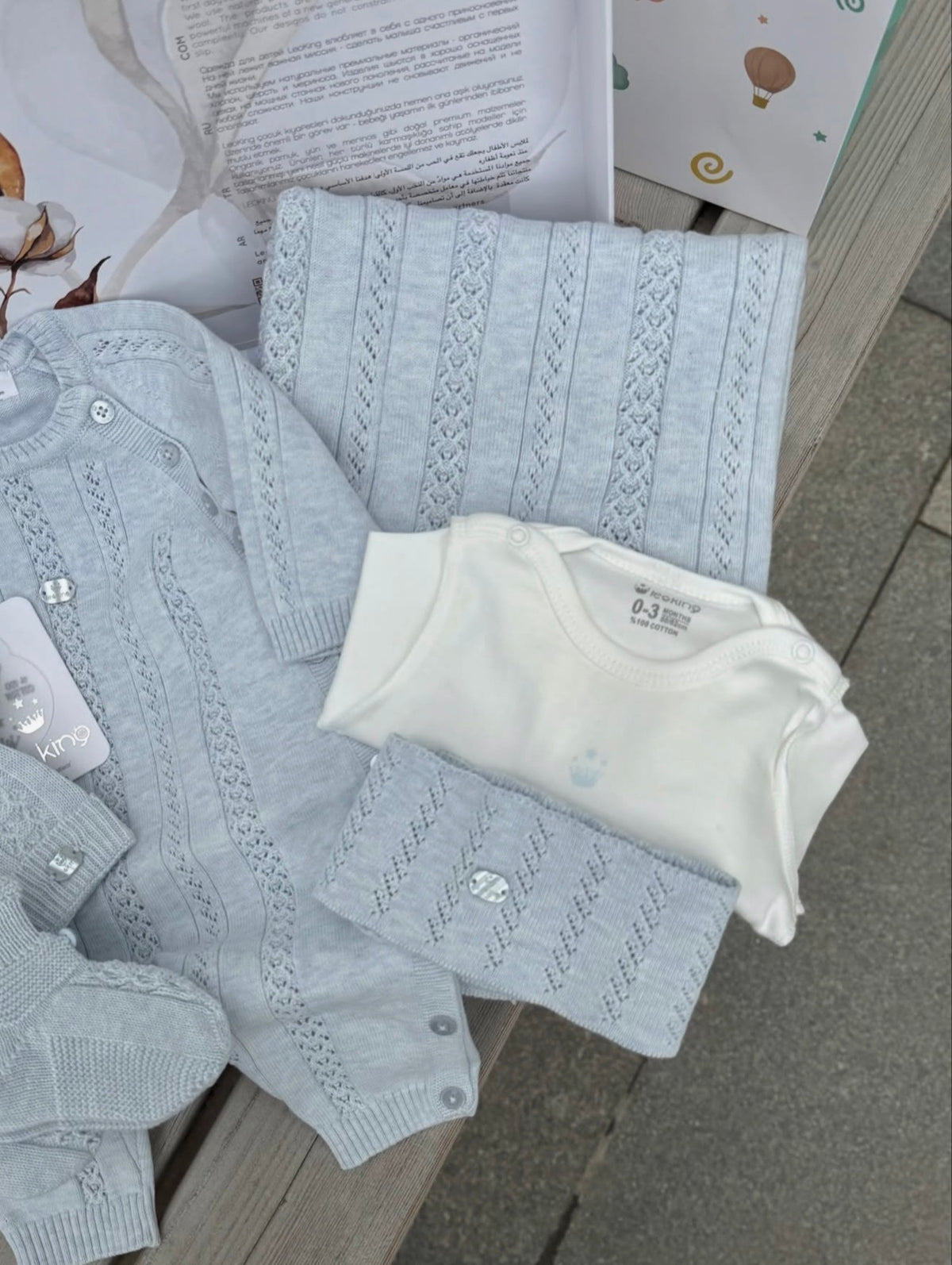 Corredino Nascita Neonato 8 Pezzi 100% Cotone