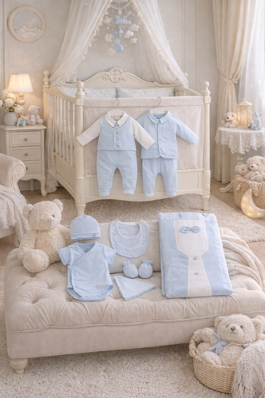 Corredino Nascita Neonato 100% cotone - 9 Pezzi