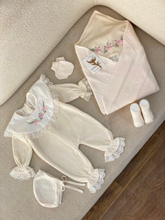 Baby-Set für Neugeborene, 5-teilig, 100 % Baumwolle