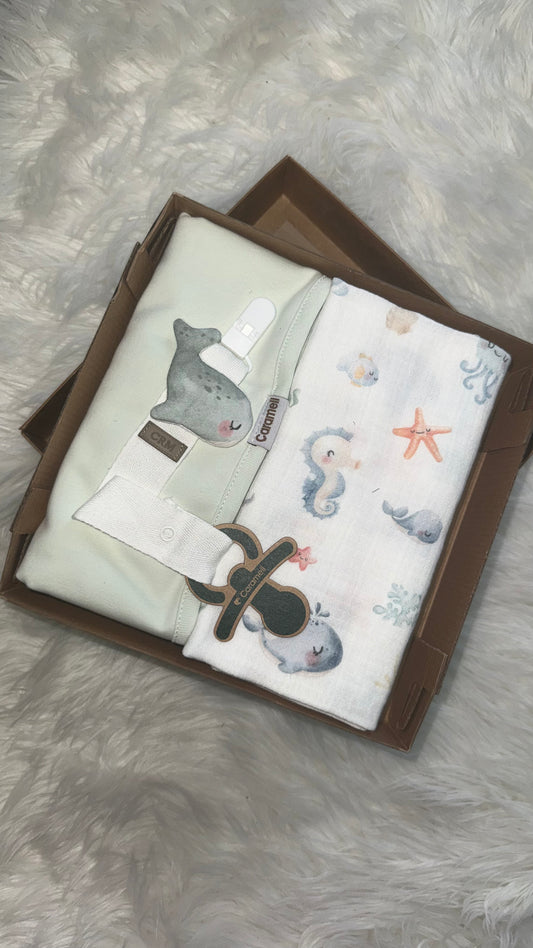 Set Di Coperte/Mussole + Catenella Ciuccio