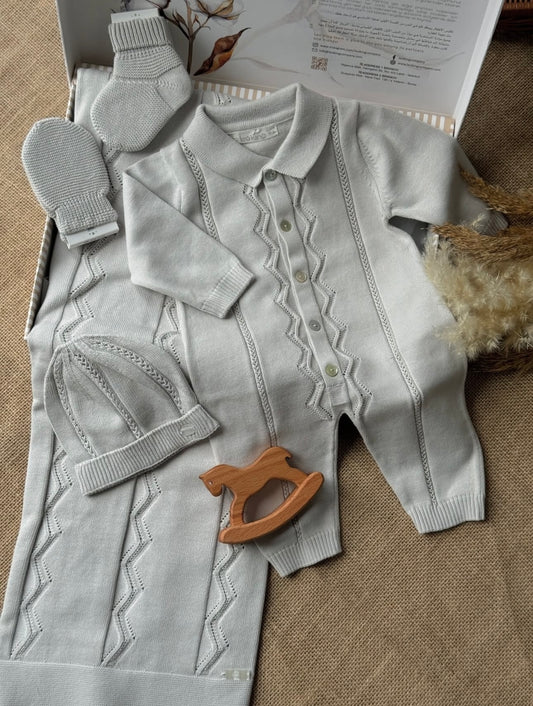 Corredino nascita in filo di cotone 100% set da 5 Pezzi- Unisex