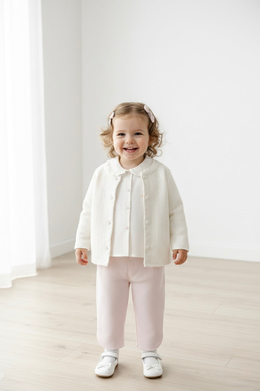 Completo bimba 4 pezzi con mollettine coordinate