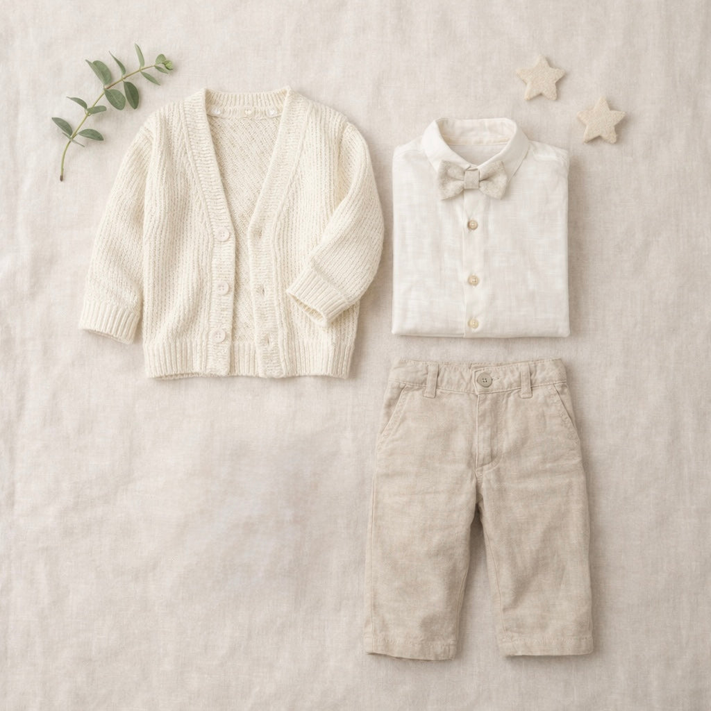 Completo 4 Pezzi in Cotone e Lino