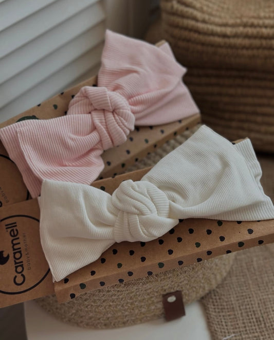 Fascia capelli nodo regolabile 100% cotone – Stile per la tua bambina