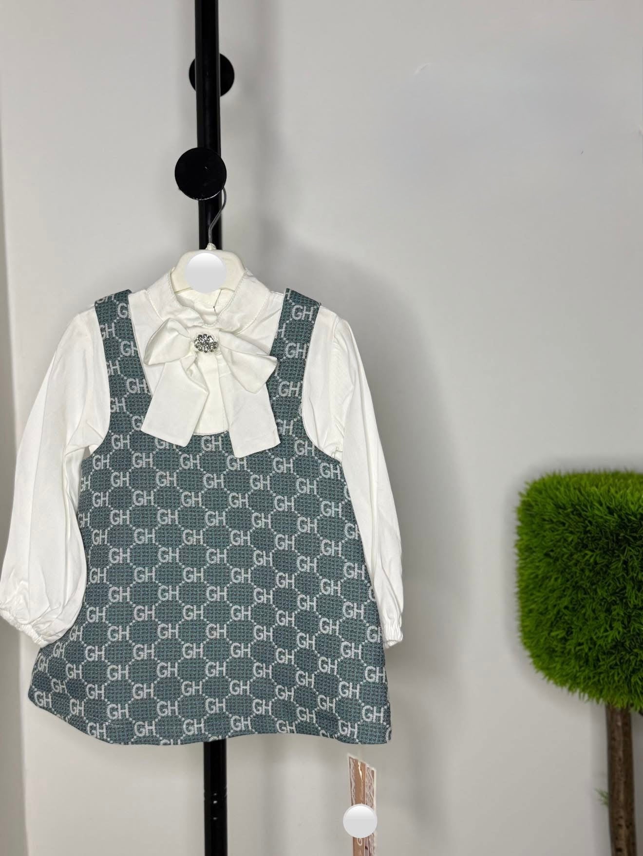 Vestito bimba con camicia e cerchietto