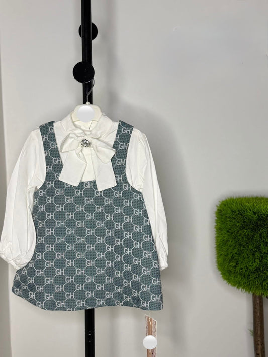 Vestito bimba con camicia e cerchietto