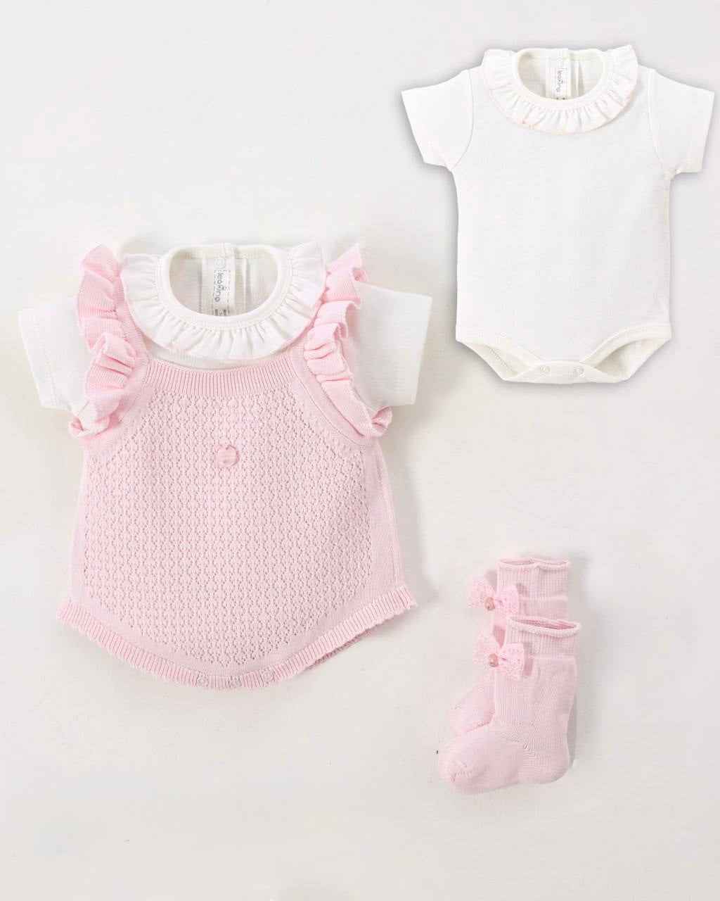 Pagliaccetto Neonata 3 Pezzi 100% Cotone