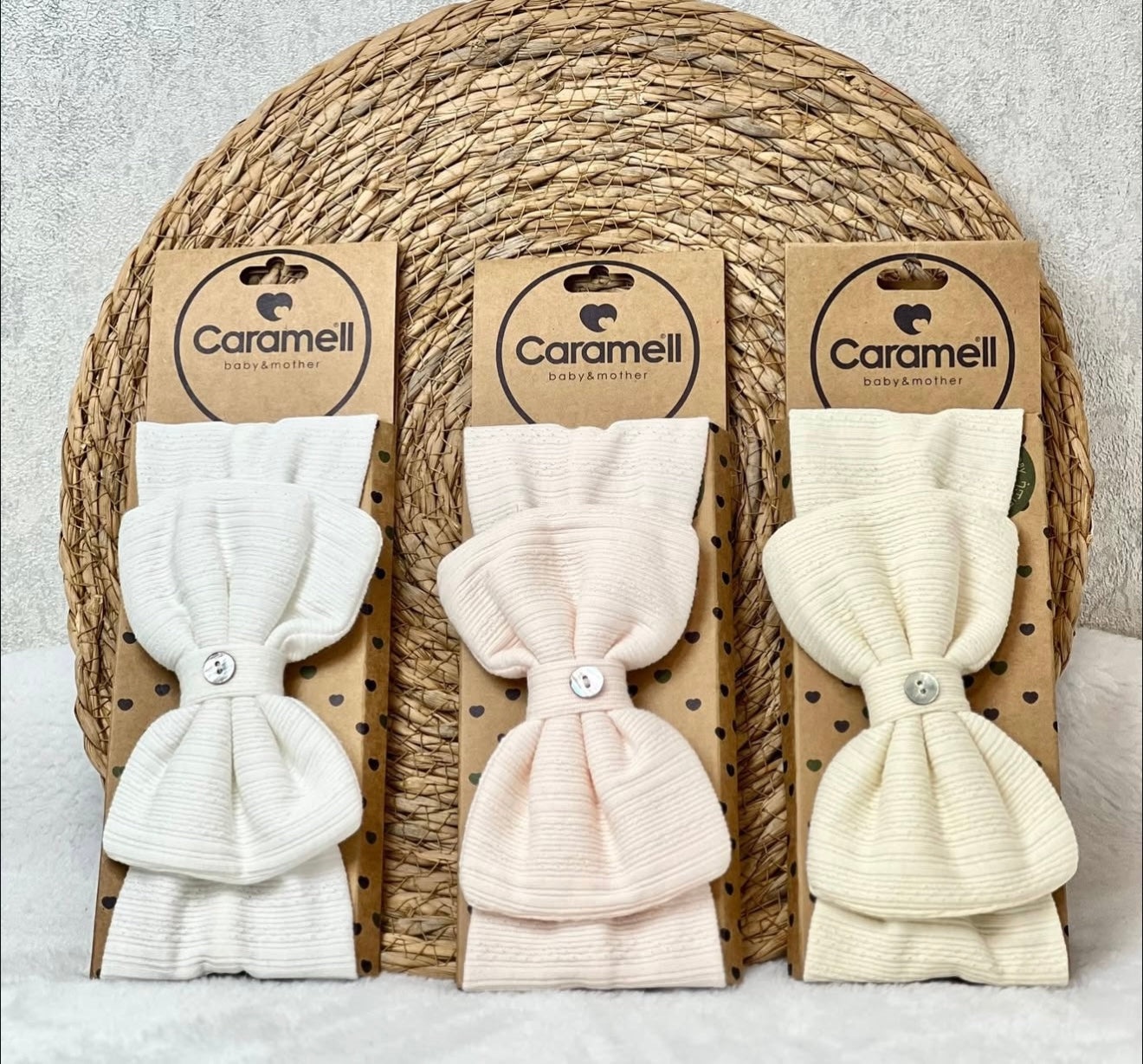 Fascia per capelli neonata con fiocco