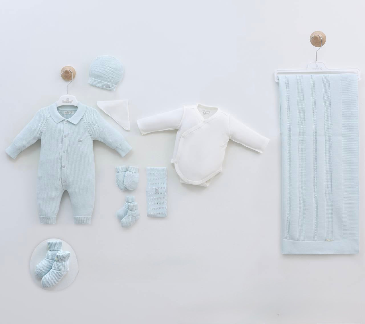 Corredino Nascita Neonato 100% Cotone - 8 Pezzi