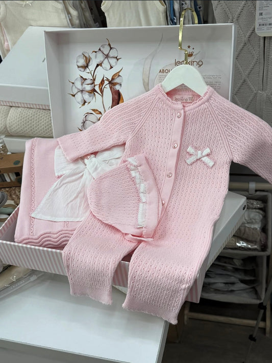Tutina Neonata con Cuffietta Coordinata 100% cotone