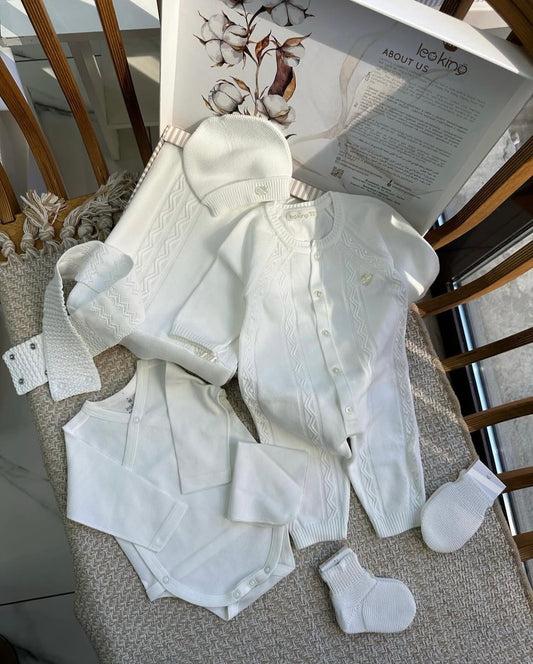 Corredino nascita set da 8 pezzi Unisex 100% cotone