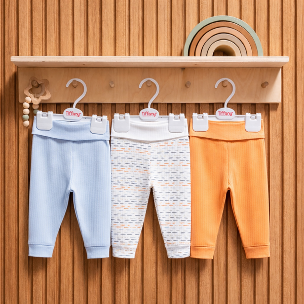 Dreierpack Babyhosen, 100 % Baumwolle