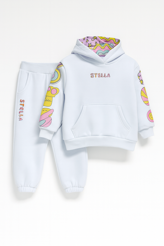 Completo tuta bambina con cappuccio