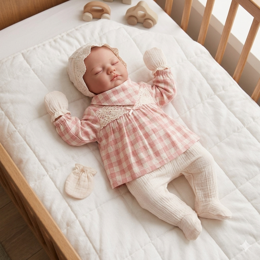 Set Nascita Neonata 5 Pezzi 100% Cotone