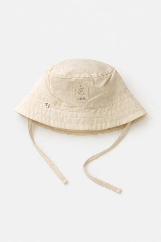 Cappellino Bucket neonato- Colore beige chiaro