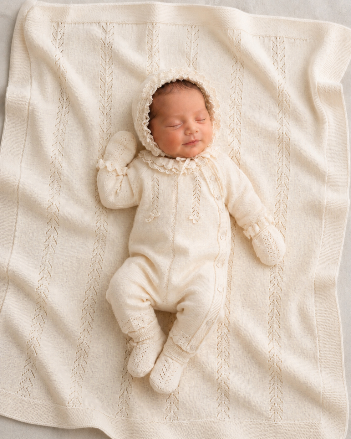 Corredino Nascita Neonata 7 Pezzi 100% Cotone