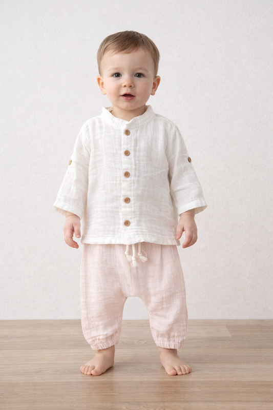 Completo mussola di cotone unisex 100% morbido e traspirante - MiniMe- color